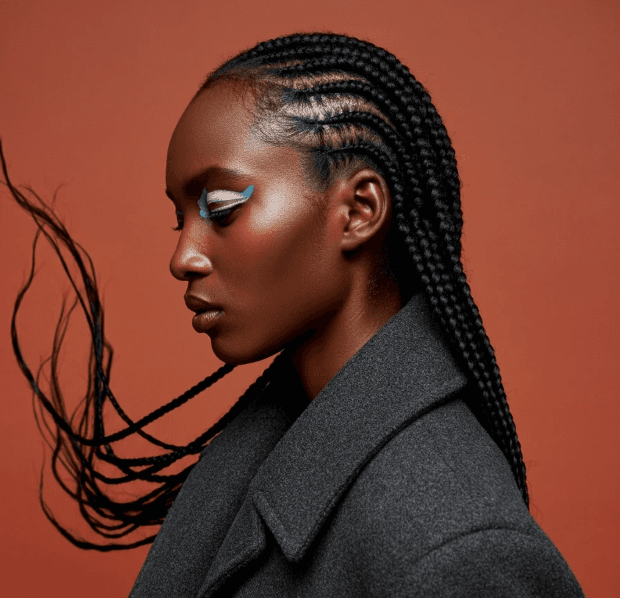 a black female model