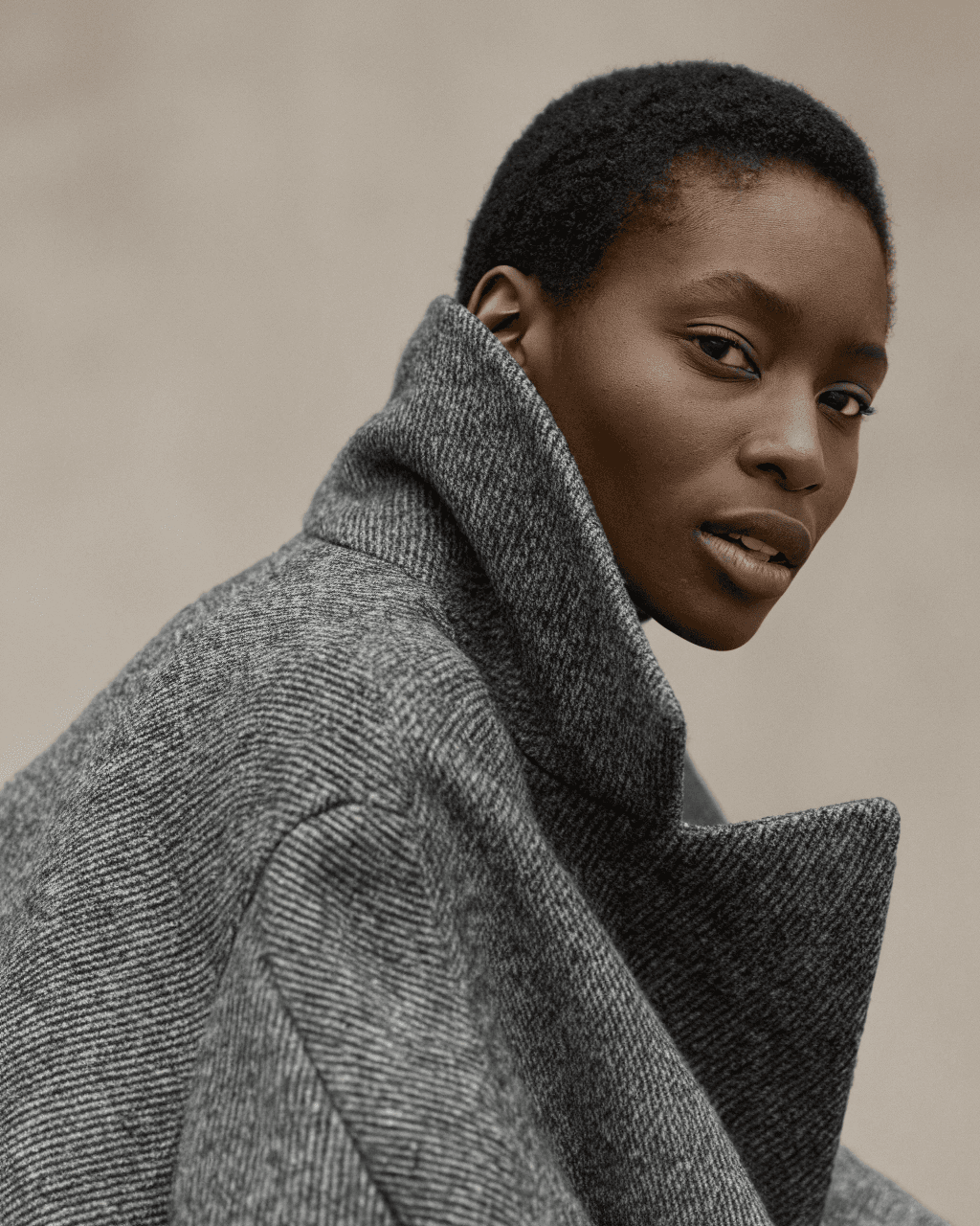 a black female model