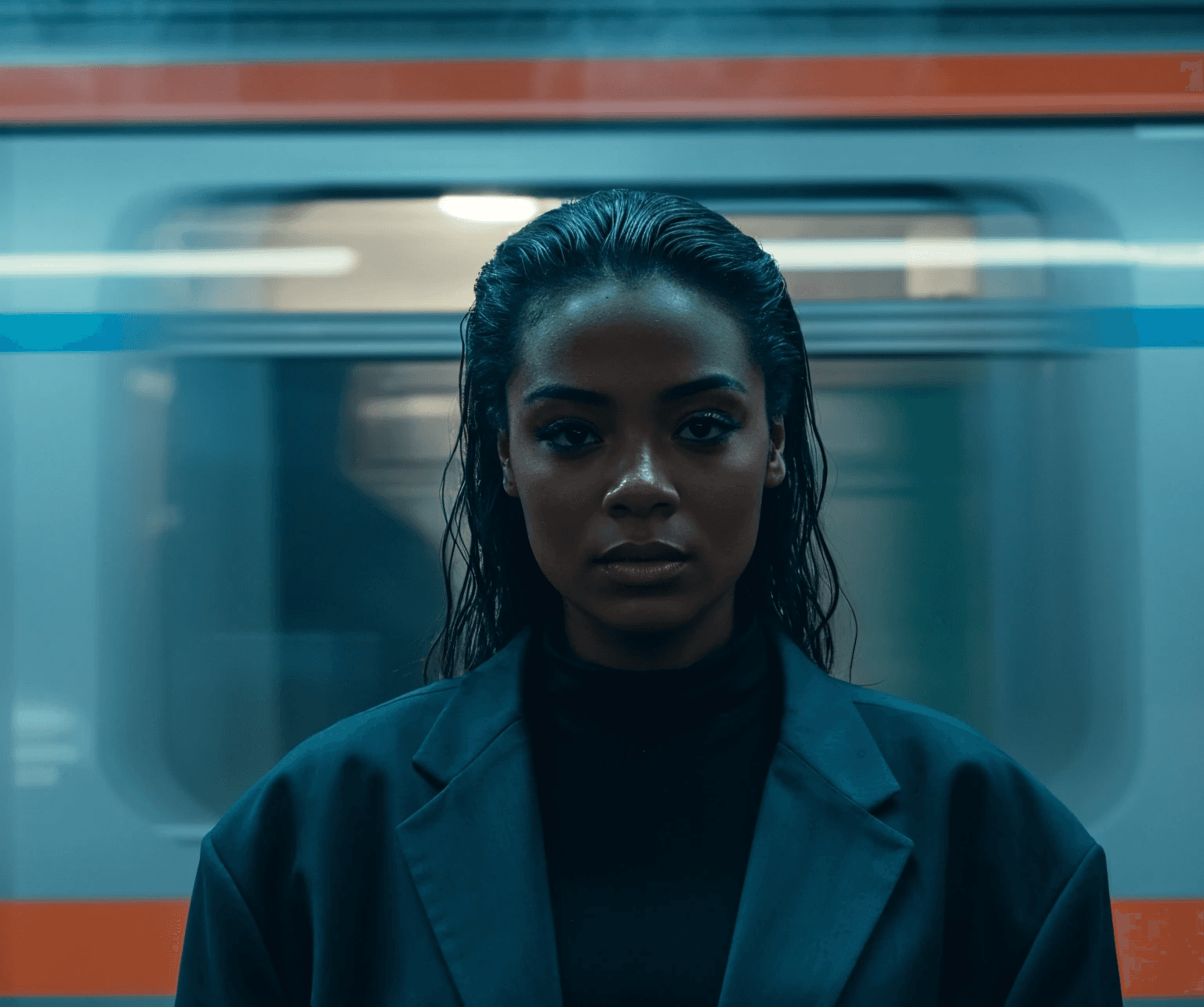 a black female model