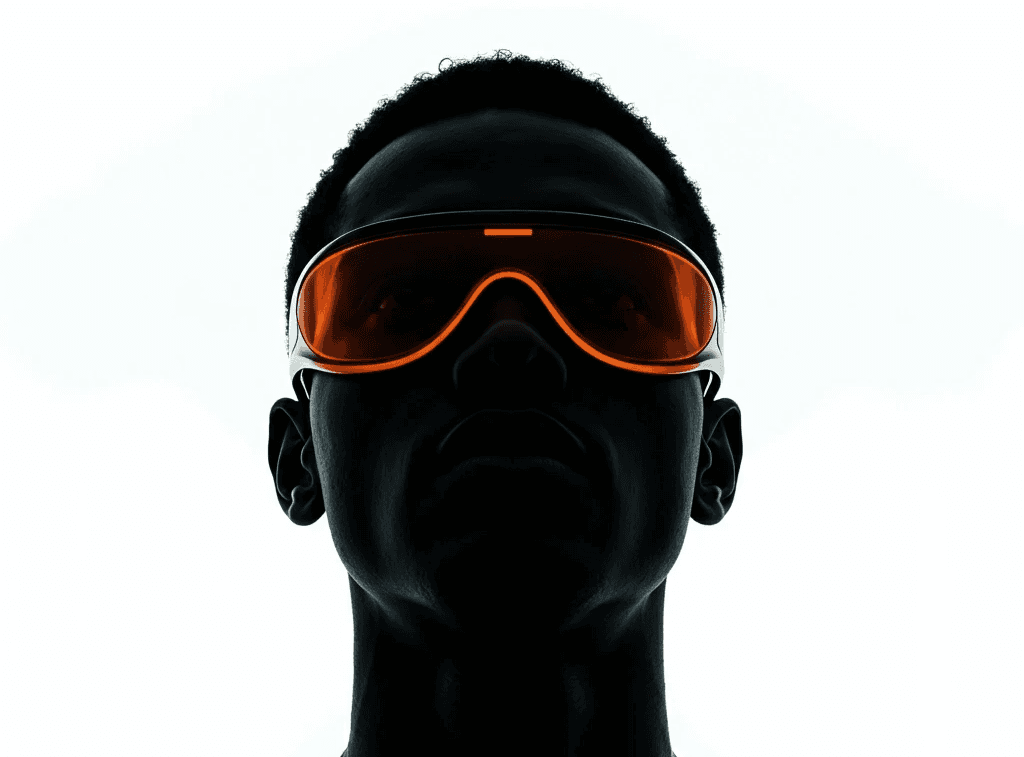 a model wearing modern glasses